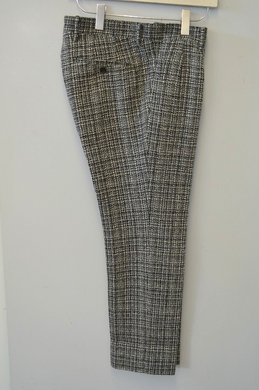 数量限定，品質保証 格安 2018FW 格安 EDIFICE エディフィス Harris Tweed ハリス・ツイード ツイードスラックスパンツ グレー 46