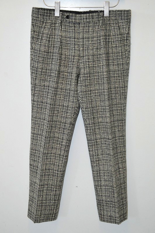 数量限定，品質保証 格安 2018FW 格安 EDIFICE エディフィス Harris Tweed ハリス・ツイード ツイードスラックスパンツ グレー 46