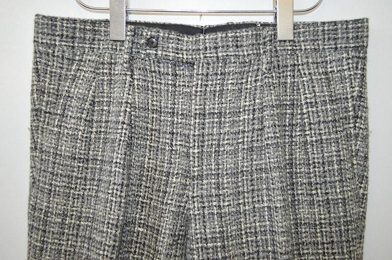 数量限定，品質保証 格安 2018FW 格安 EDIFICE エディフィス Harris Tweed ハリス・ツイード ツイードスラックスパンツ グレー 46