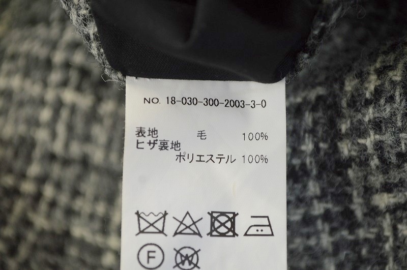 数量限定，品質保証 格安 2018FW 格安 EDIFICE エディフィス Harris Tweed ハリス・ツイード ツイードスラックスパンツ グレー 46