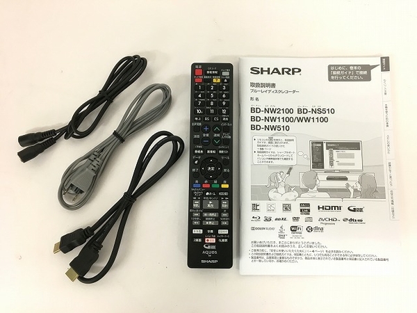 SHARP BD-NW1100 ブルーレイディスクレコーダー 1TB 中古美品 SHARP AQUOS BD-NW1100 BD ブルーレイ レコーダー 1TB 映像 機器 中古
