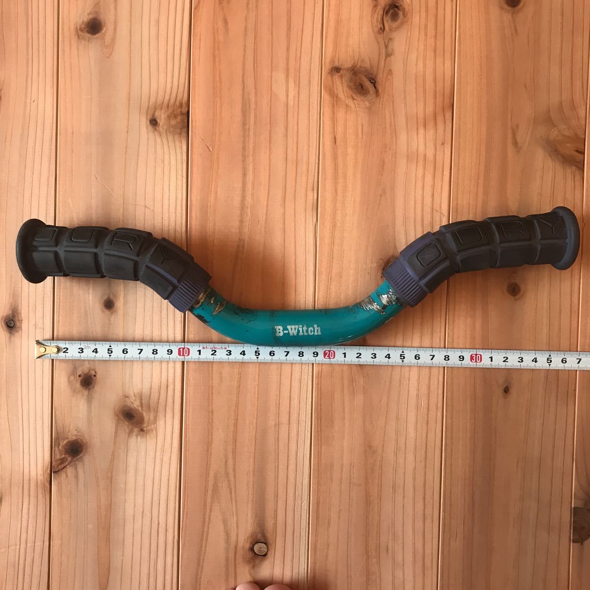 【 B-Witch ライザーバー OURY グリップ 】 ビーウィッチ ターコイズブルー ピスト バイク MTB 自転車 ハンドル_1