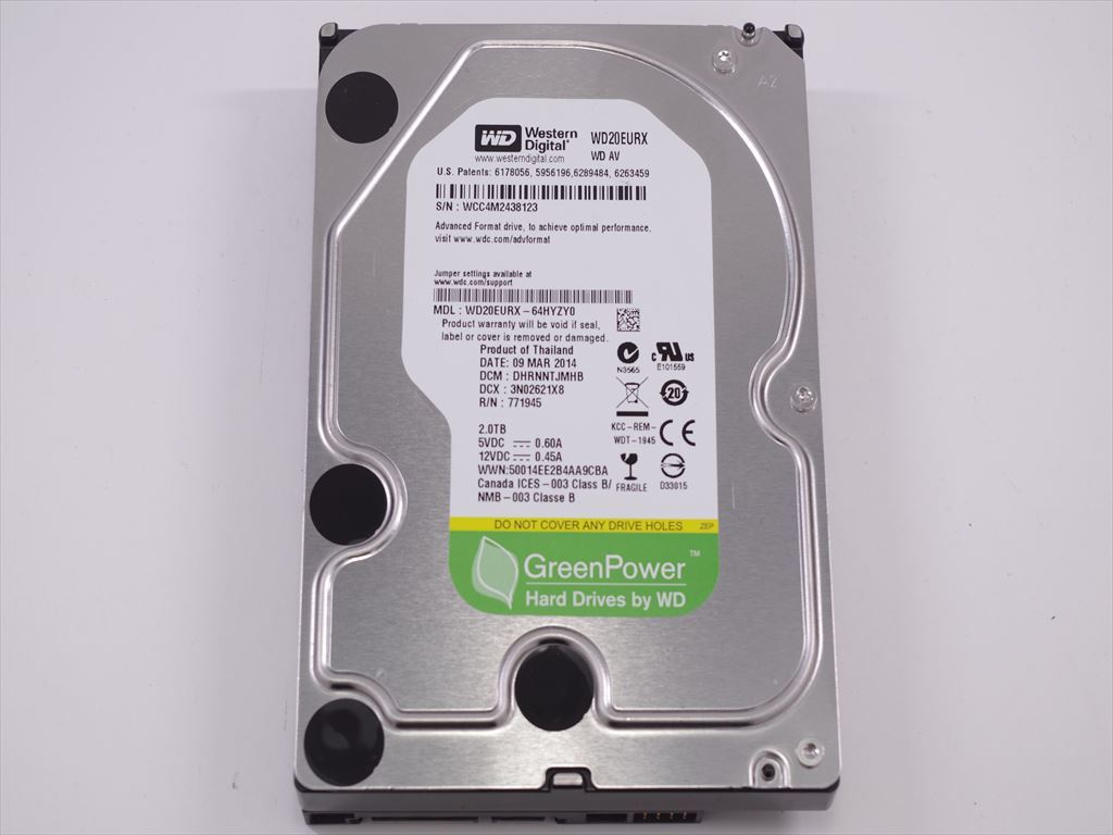 格安，大人気 3.5型HDD WesternDigital 2TB SATA 動作確認OK #248(2TB～)｜売買されたオークション情報、yahooの商品情報をアーカイブ公開 - オークファン 3.5 SerialATA