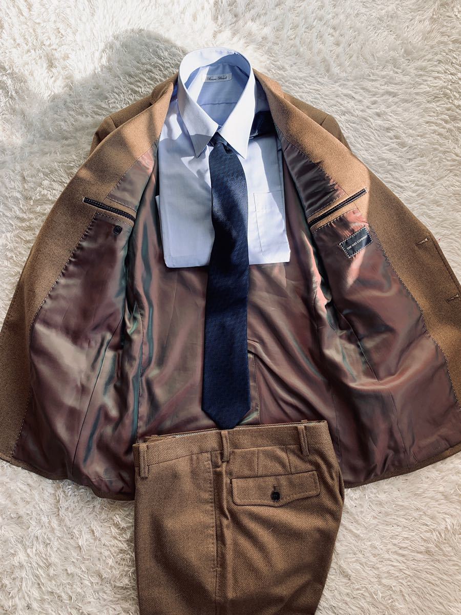 546 超高級 スーツカンパニー のフランネル生地 トレンドのキャメル カラー 美しいシルエット メンズ スーツ M Mサイズ 売買されたオークション情報 Yahooの商品情報をアーカイブ公開 オークファン Aucfan Com