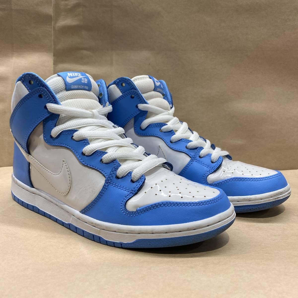 US8.5 26.5cm NIKE DUNK HIGH PREMIUM SB 313171-411 RIVALRY UNC ナイキ ダンク ハイ パテント ノースカロライナ ブルー ホワイト