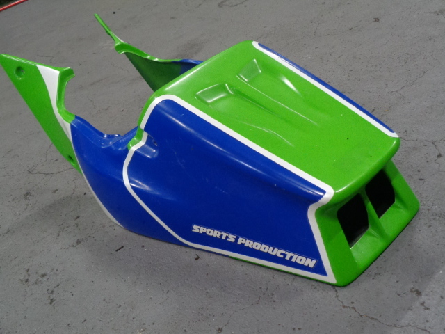 カワサキＺＸＲ400前期シングルシート/ＦＲＰ製/ライムグリーン＆ブルー