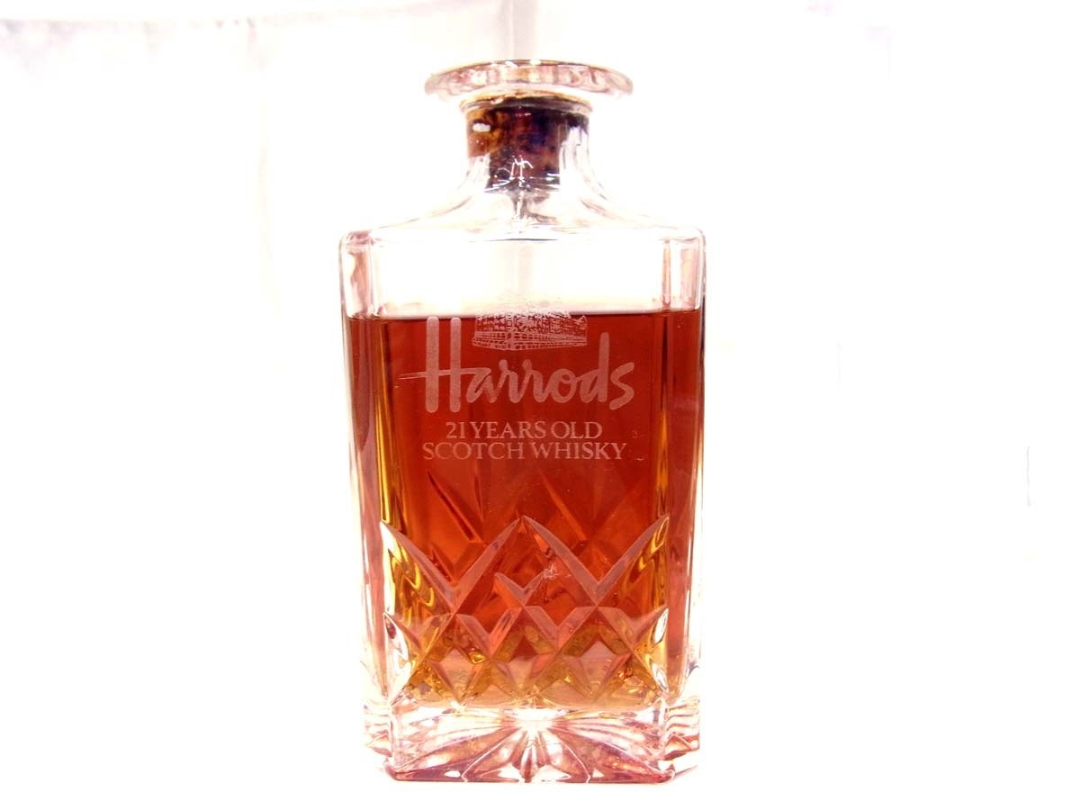 未開栓】Harrods ハロッズ 21年 ウイスキー 飾り箱 ガラス替栓 古酒