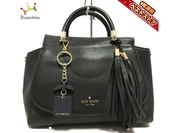 セール，人気 ケイトスペード Kate spade ハンドバッグ WKRU4153 レザー 黒 フリンジ バッグ(ハンドバッグ)｜売買されたオークション情報、yahooの商品情報をアーカイブ公開 - オークファン かばん、バッグ