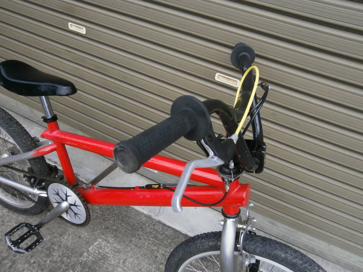 ○メーカー不明 BMX 20インチ ストリート ペグ4個付き 赤 ○検 