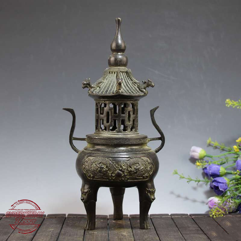 高岡銅器 香炉 銅 喜泉堂 龍雲宝珠 彩色 黒色 富士鶴 雲龍 つばめ 千羽鶴