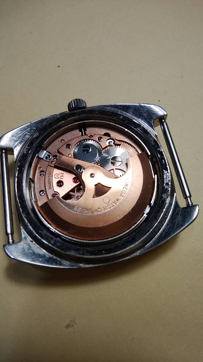 男性用 オメガ シーマスター ジャンク 自動巻 3針 日付曜日カレンダー プラ風防 本体のみ  OMEGA VINTAGE SEAMASTER 3針 自動巻き 腕時計 ジャンク OMEGA オメガ