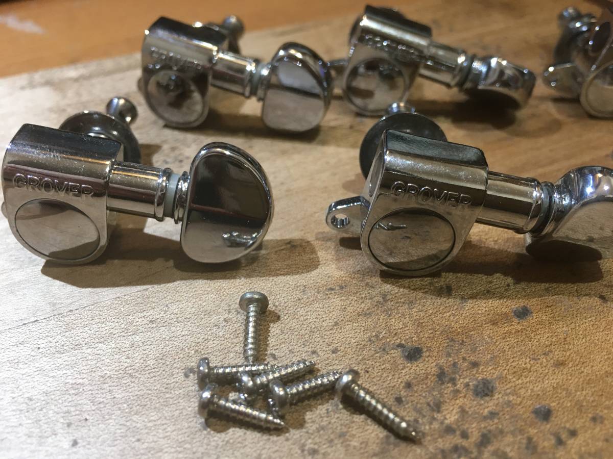 Grover 205C6 Mini Rotomatic Tuners - 6-In-line - Chrome_2