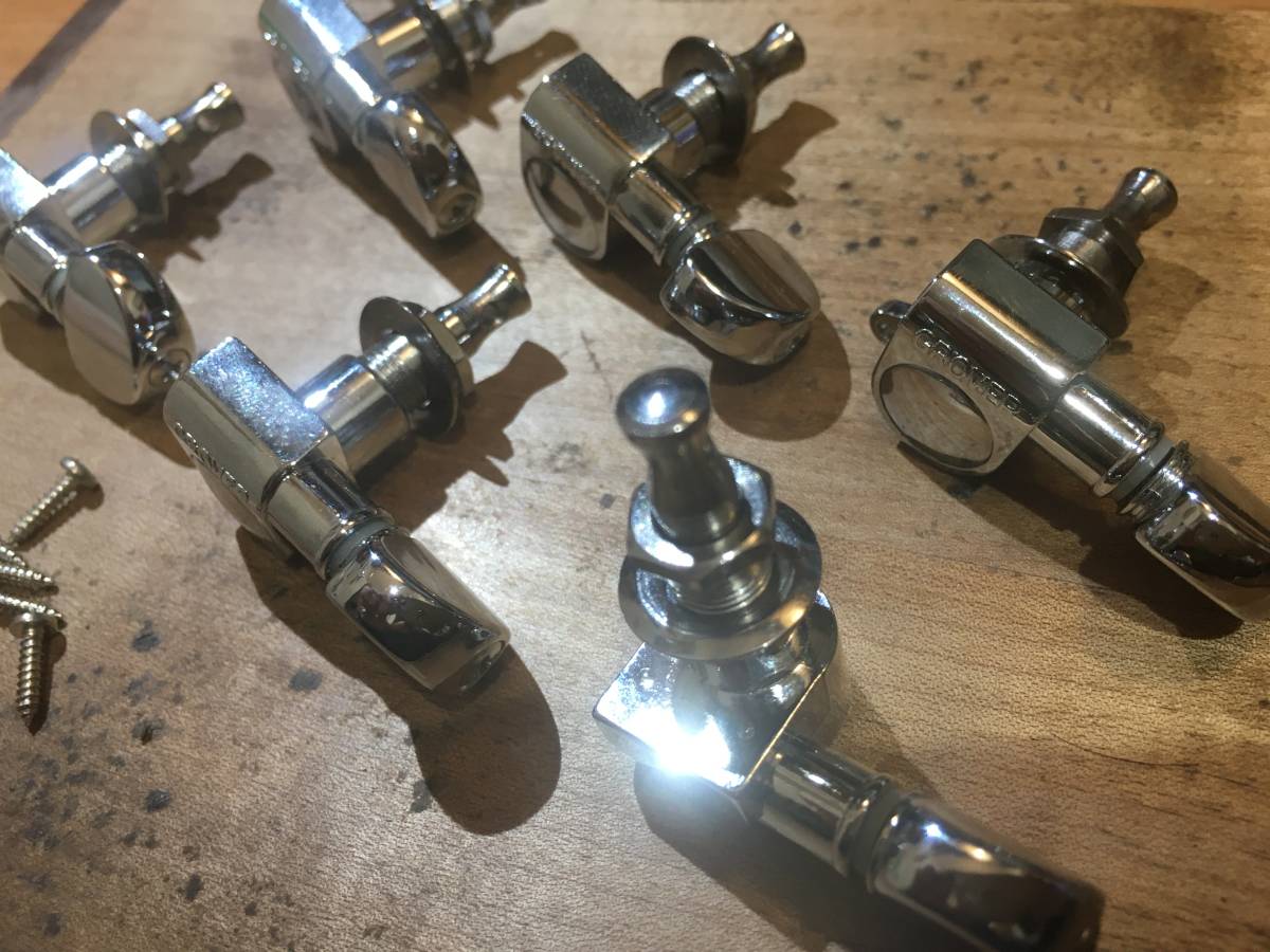 Grover 205C6 Mini Rotomatic Tuners - 6-In-line - Chrome_3