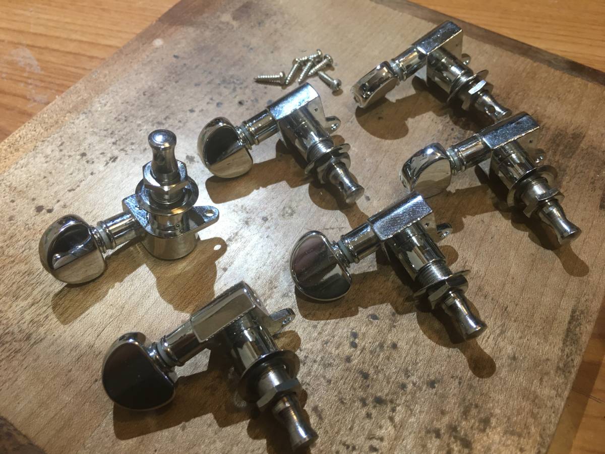 Grover 205C6 Mini Rotomatic Tuners - 6-In-line - Chrome_5