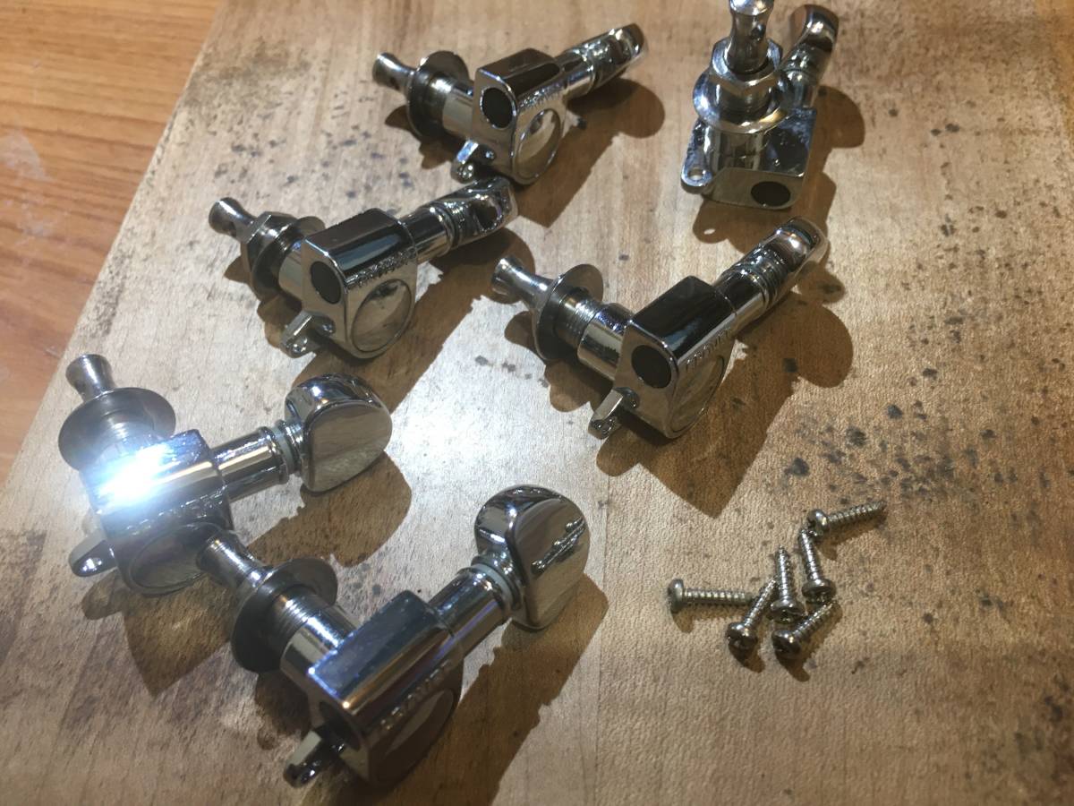 Grover 205C6 Mini Rotomatic Tuners - 6-In-line - Chrome_6