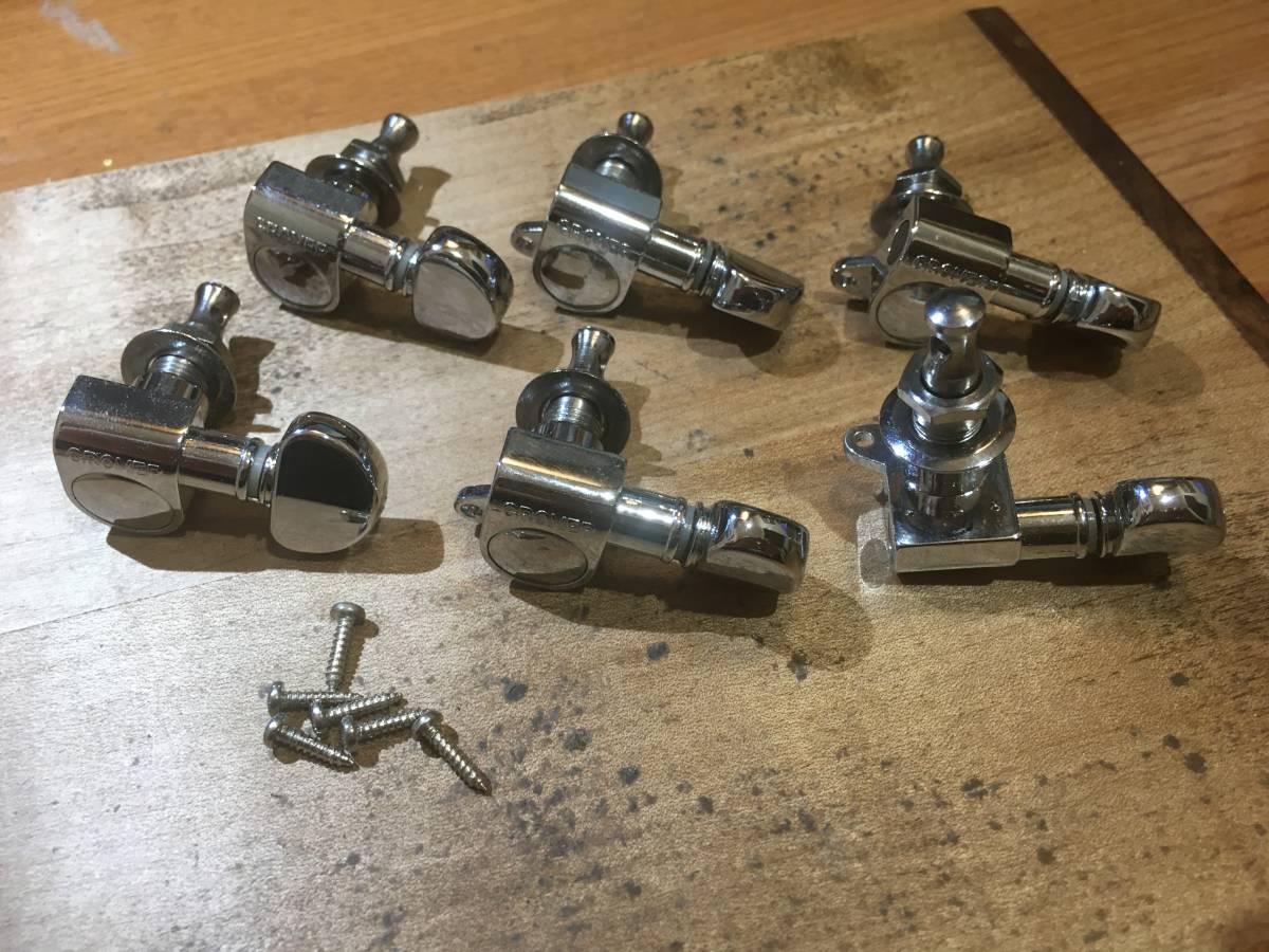 Grover 205C6 Mini Rotomatic Tuners - 6-In-line - Chrome_7