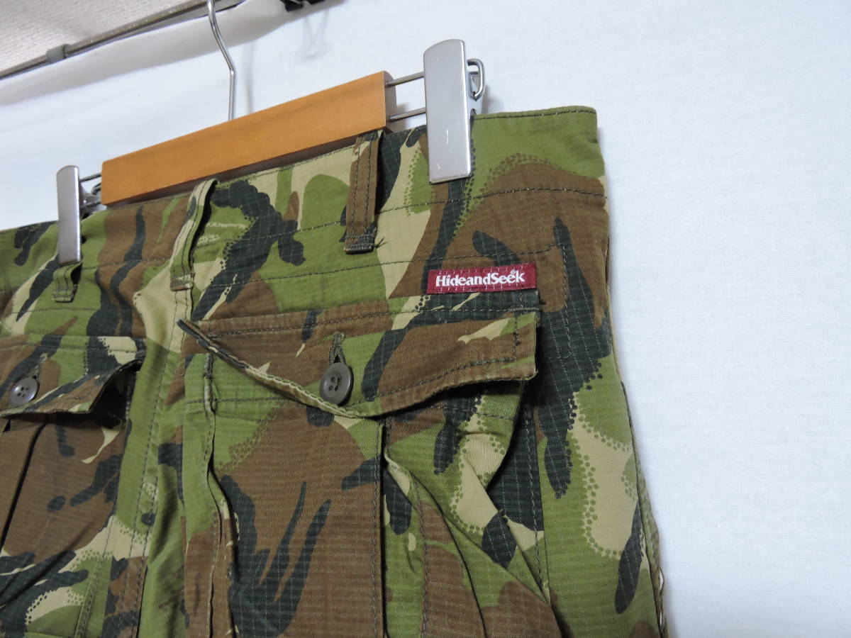 美品】☆Hide and Seek ハイドアンドシーク カーゴパンツ ミリタリー 