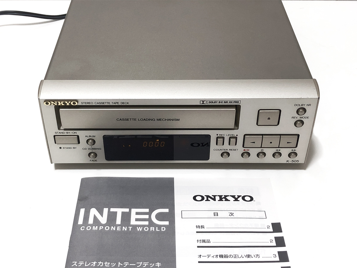 オーディオ機器 ONKYO INTEC K-505 ステレオカセットテープデッキ