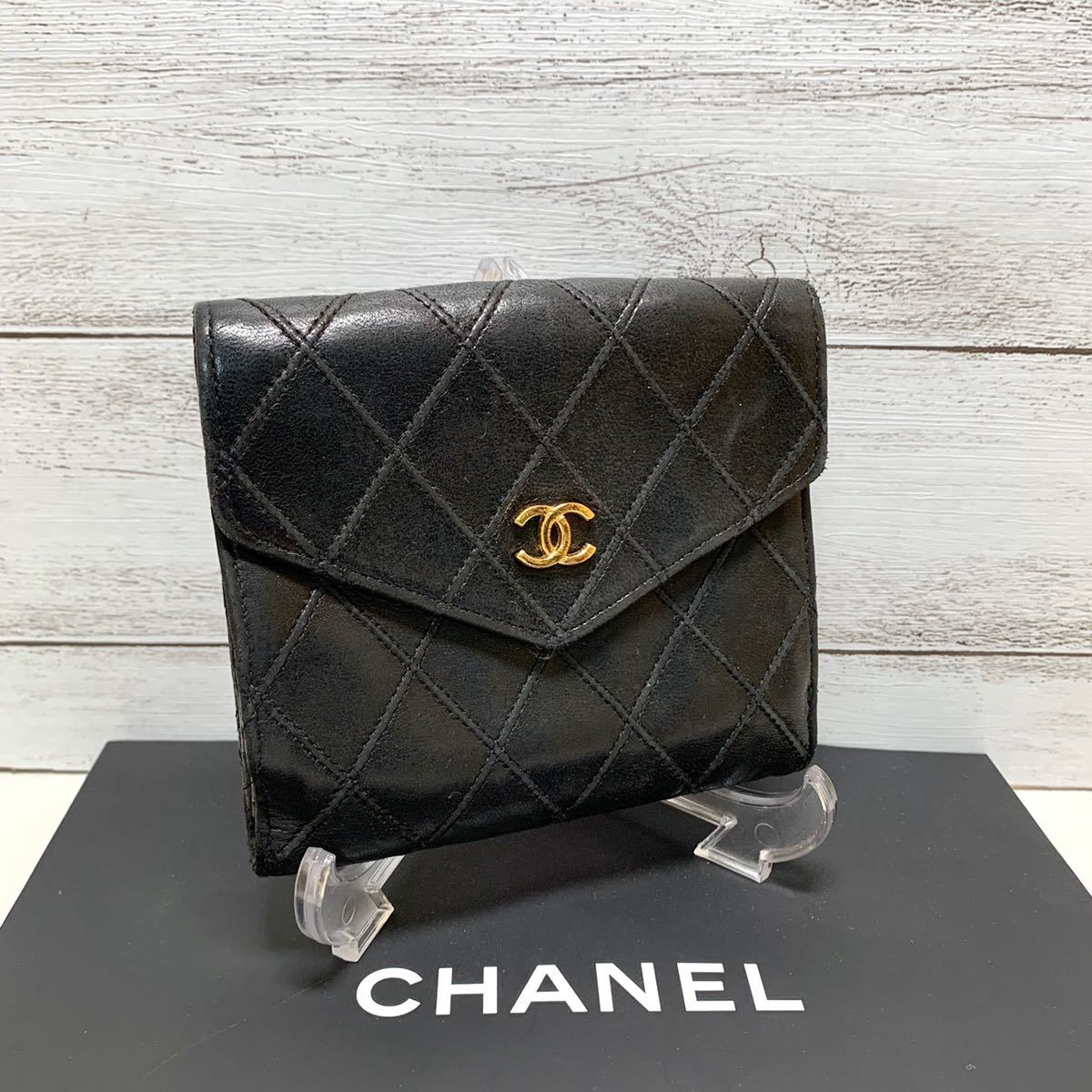 正規品】1円スタート 美品 CHANEL シャネル ココマーク ラムスキン