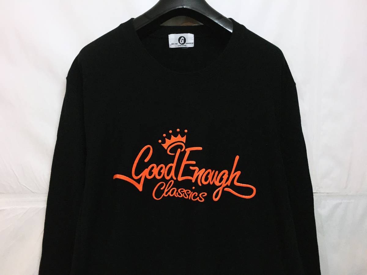 GOODENOUGH グッドイナフ クラシックロゴプリントスウェット 黒 