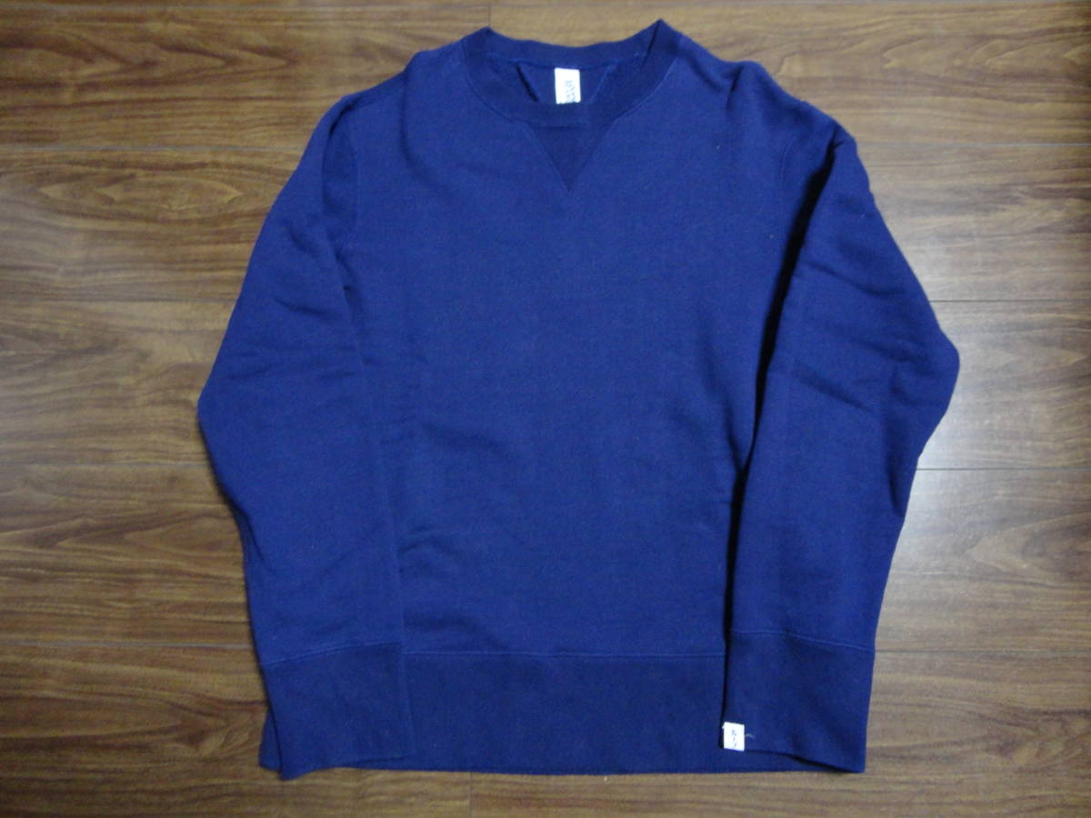 BEAMS PLUS」 スウェットカットソー「LOOPWHEELERコラボ」 M ネイビー 