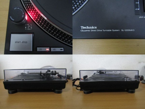 【取説】Technics SL-1200MK3 ブラック 完動品 カバー付　黒 取説】Technics SL-1200MK3 ブラック 完動品 カバー付 黒 取説