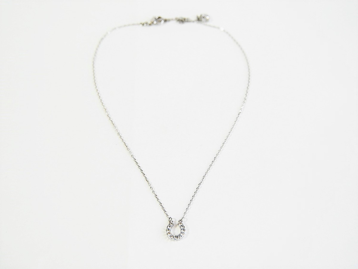 □【YS-1】 スワロフスキー ホースシュー ネックレス 馬蹄型 SWAROVSKI 