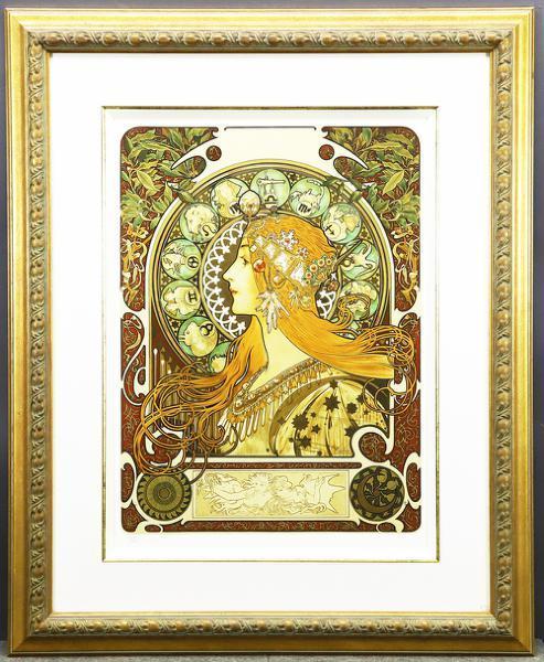 真作】【WISH】アルフォンス・ミュシャ Alphonse Mucha 「ゾディアック