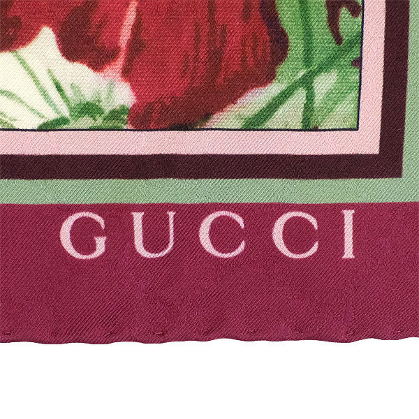 本物 Gucci 大判ストール フローラルスカーフ シルク Gg柄 ボルドー フラワー 花柄 レディース 服飾小物 売買されたオークション情報 Yahooの商品情報をアーカイブ公開 オークファン Aucfan Com