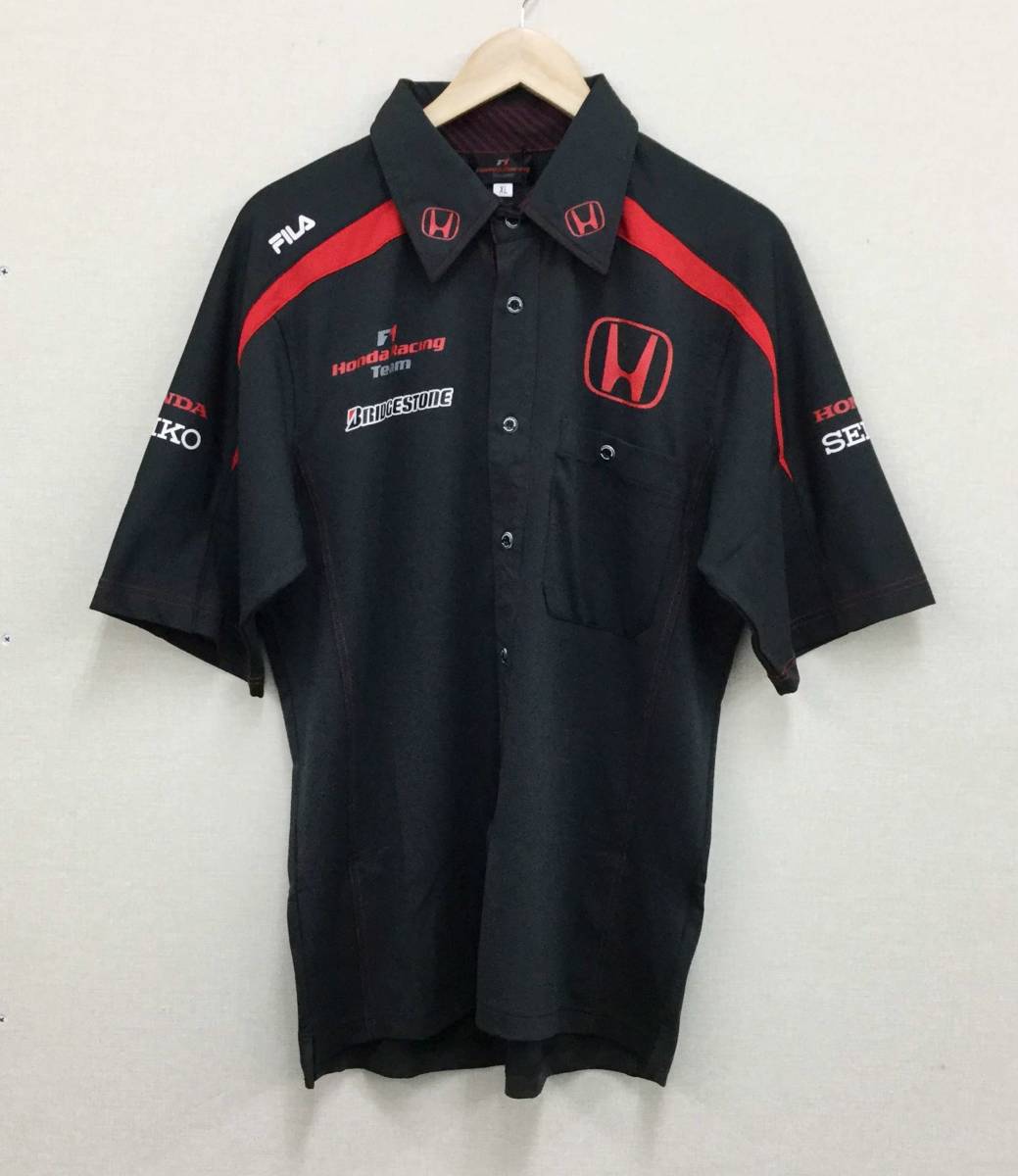 新作，得価 5992 ホンダ レーシング F1 チーム 半袖 シャツ サイズ XL ボタンダウン ブラック/黒 Honda Racing Team(F1)｜売買されたオークション情報、yahooの商品情報をアーカイブ公開 - オークファン F1