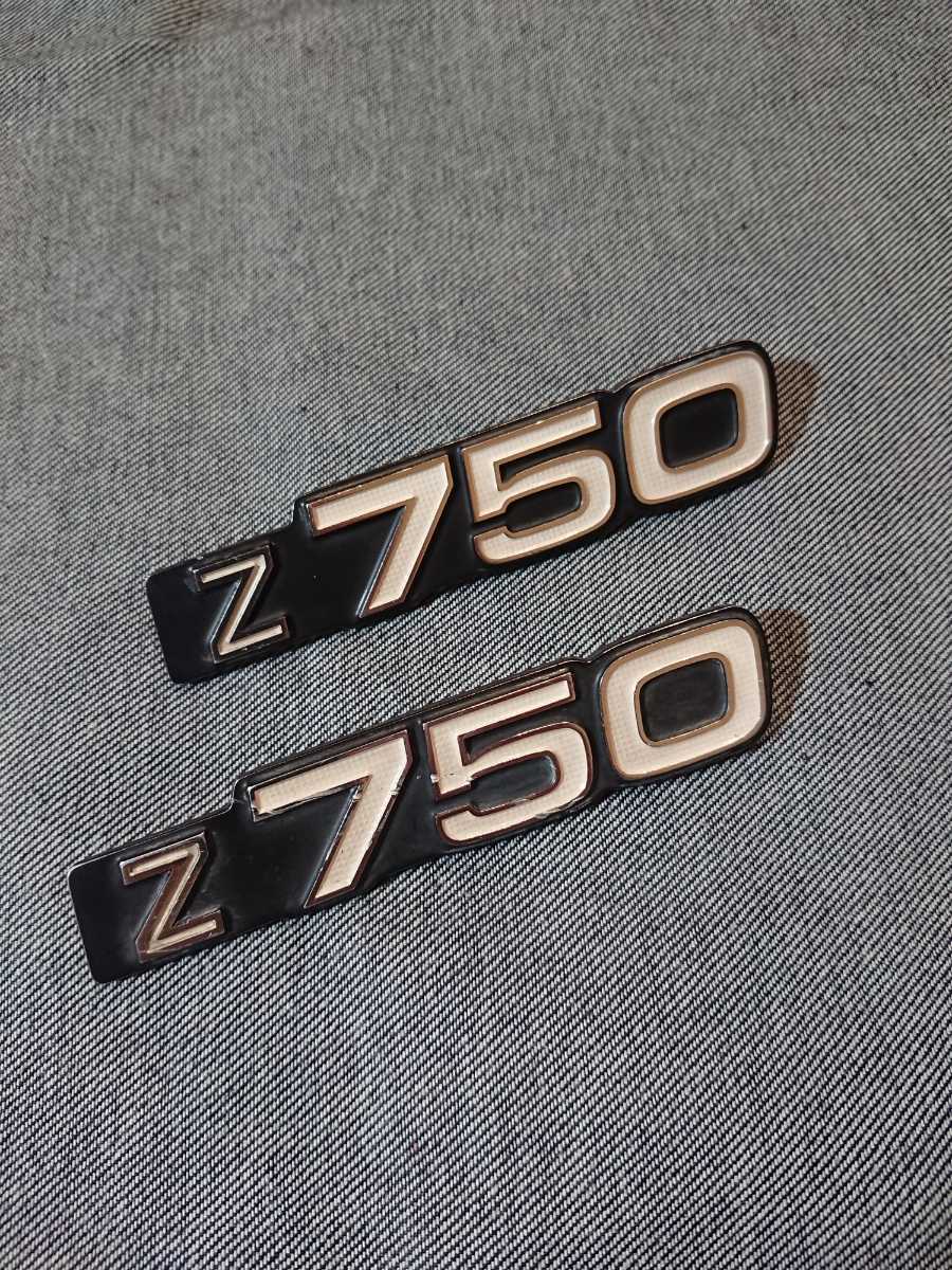 中古 当時物 カワサキ 純正 Z750FOUR 用 サイドカバー エンブレム Z750