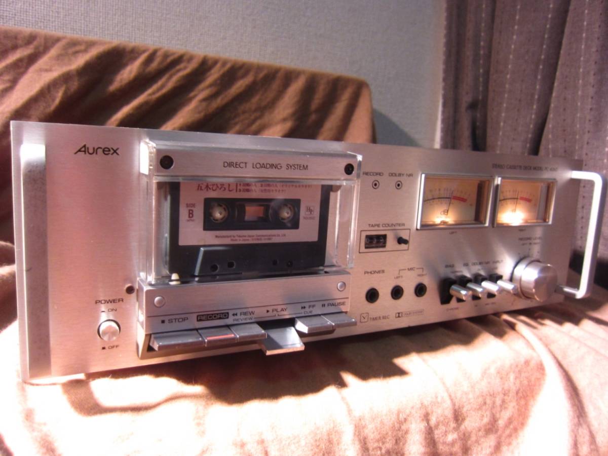 AUREX PC-4260 1977年ハンドル＆メーター付きカセットデッキ 東芝