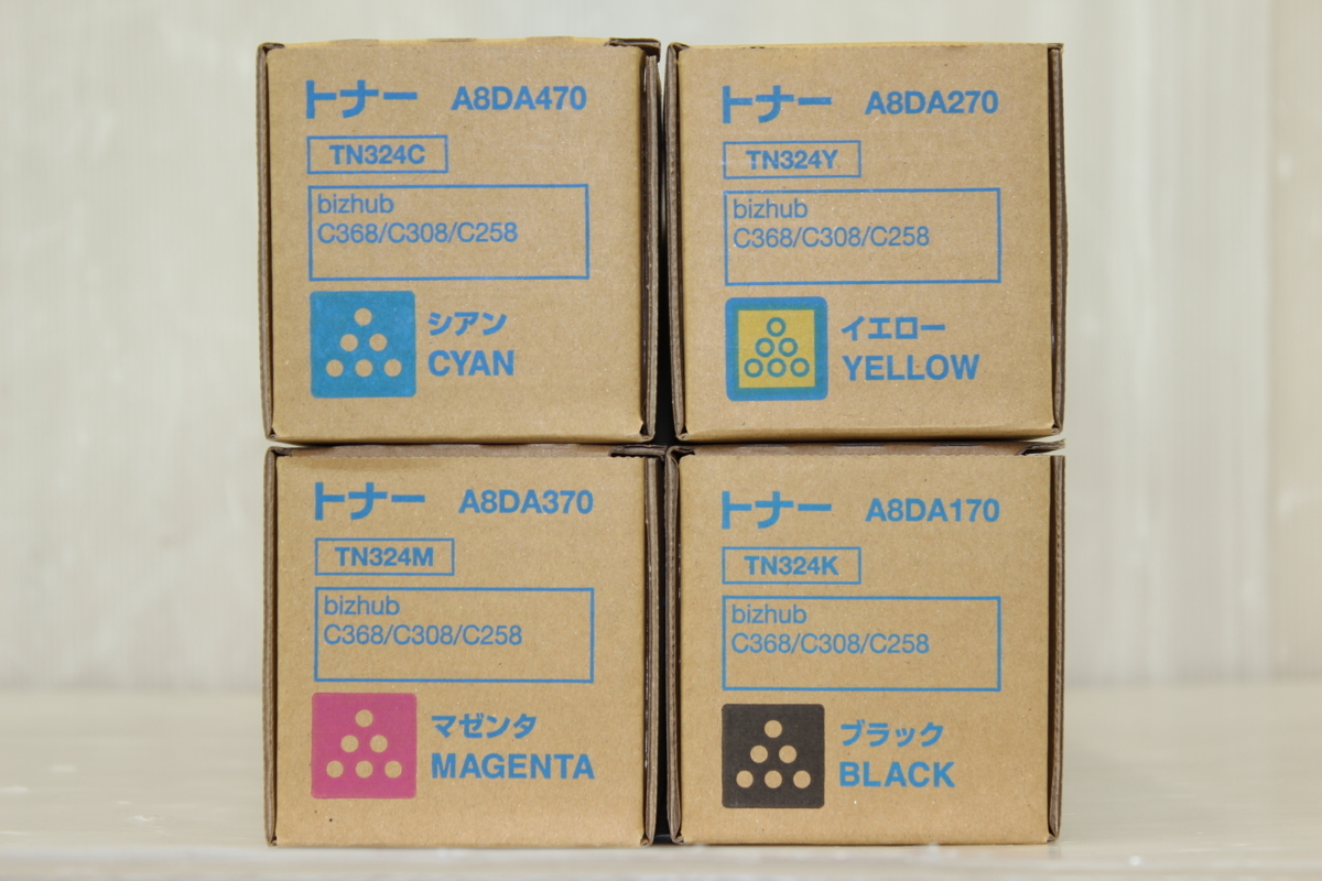 未使用 コニカミノルタ 純正 トナー TN324 4色セット 14N6751 TN324