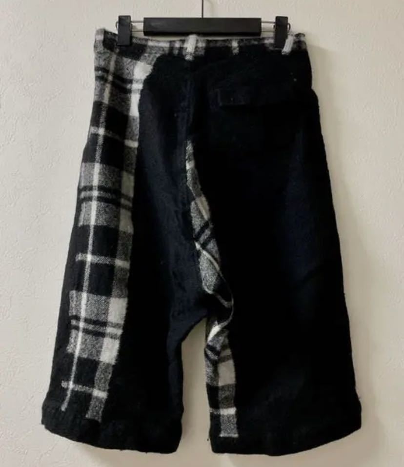Y’s サルエルパンツ クロップドパンツ Y's yohji yamamoto ワイズ ヨウジヤマモト チェック 切替 デザイン