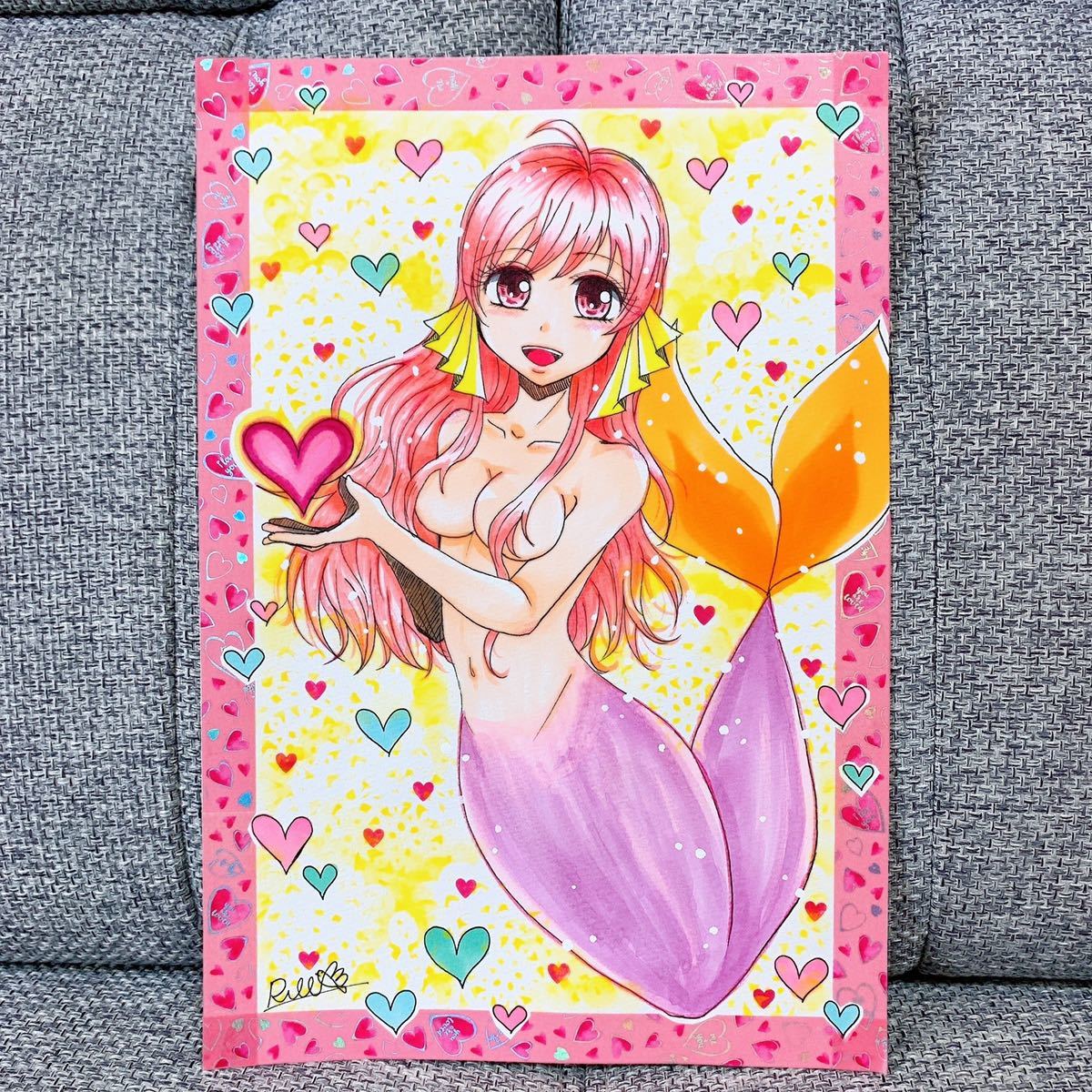 手描きイラスト オリジナル 人魚姫 手描き カラーイラスト オリジナル 女の子 お姫様 海 おっぱい コピック 水彩絵の具 一点物 手描きイラスト 売買されたオークション情報 Yahooの商品情報をアーカイブ公開 オークファン Aucfan Com