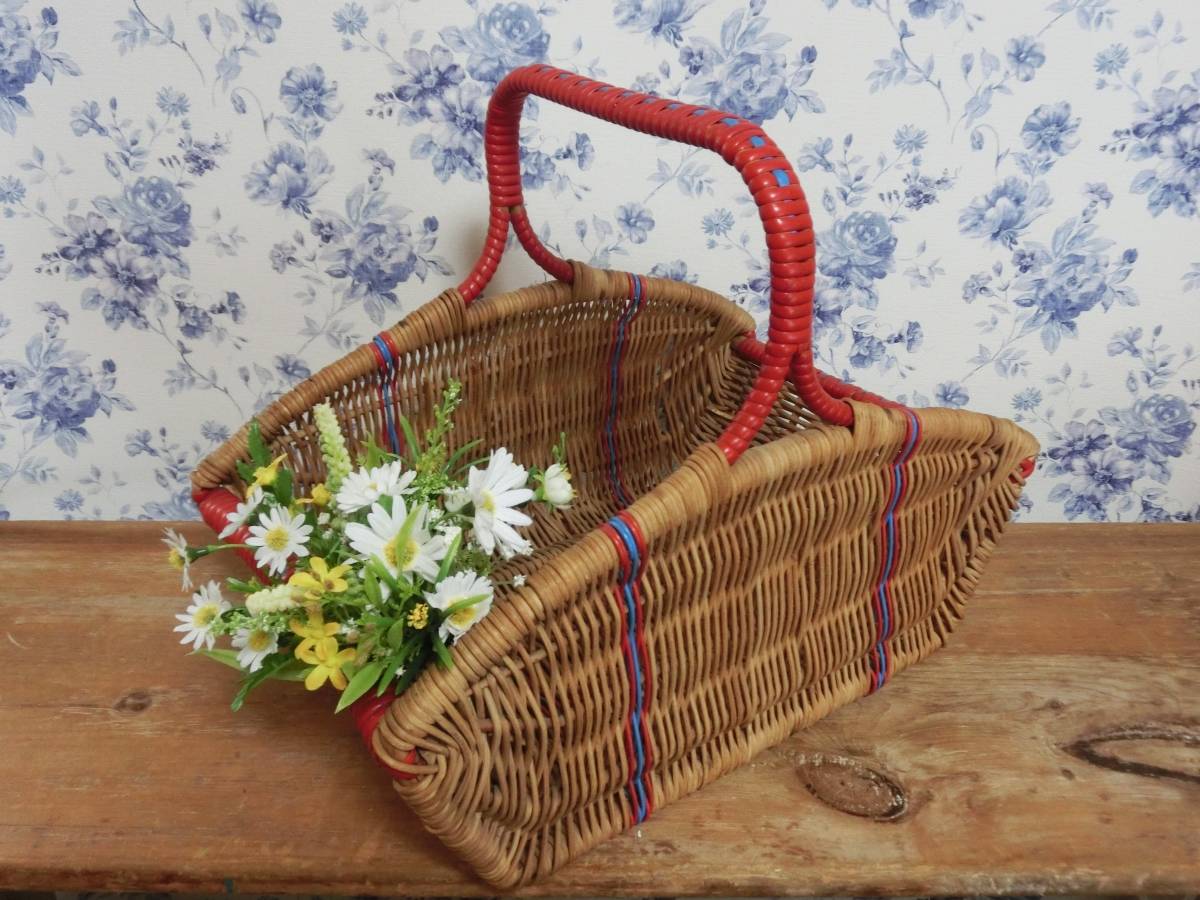 イギリスのアンティークバスケット（買い物かご） [Sold Out イギリス 