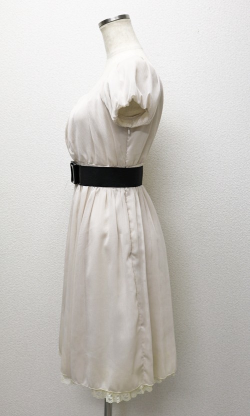 9386 L Est Rose レストローズ レディース ベルト付シフォンワンピース ベージュ サイズ2 ワンピース 売買されたオークション情報 Yahooの商品情報をアーカイブ公開 オークファン Aucfan Com