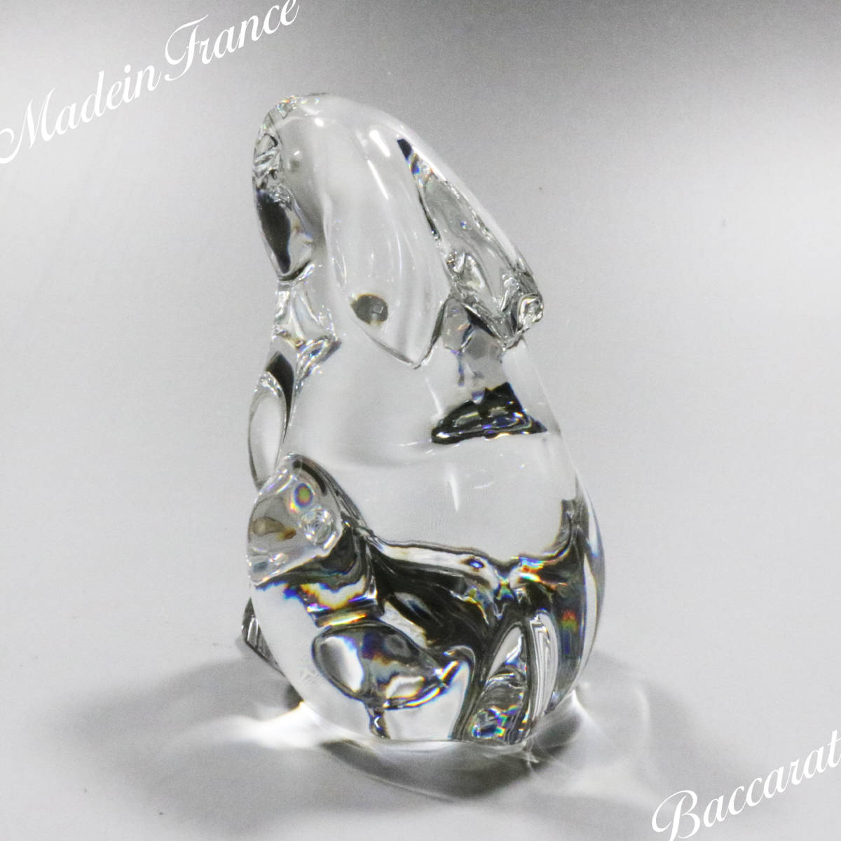 Baccarat バカラ フランスビンテージ クリスタルガラス うさぎのオブジェ 動物 フィギュリン 置物 クリスタルガラス 売買されたオークション情報 Yahooの商品情報をアーカイブ公開 オークファン Aucfan Com