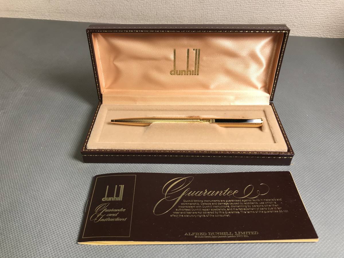 dunhill　ダンヒル　ボールペン　箱付き 極美品 dunhill ボールペン 金色 箱付き ダンヒル ボールペン 【公式通販】