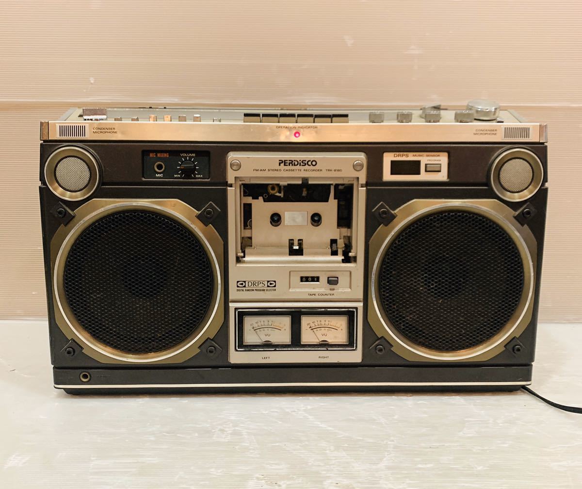 PERDISCO パディスコ　TRK-8180 ステレオカセットレコーダー i93 必見! HITACHI 日立 PERDISCO パディスコ TRK-8180 FM AM ステレオ