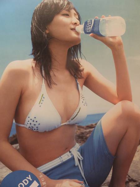 綾瀬はるか　B1 ポカリスエット 大型水着ポスター おまけ　映画チラシ　＆　貴重L版写真_2