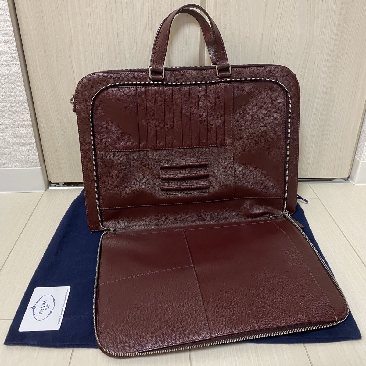 ギャランティ有】PRADA プラダ サフィアーノ ブリーフケース ビジネス