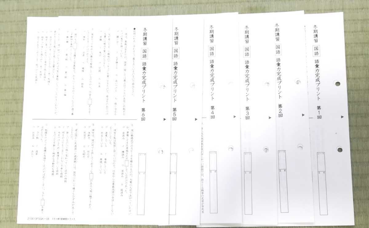 SAPIX 6年国語　平常授業と季節講座テキスト最新漢字完成テストプリントおまけ サピックス SAPIX 小6/6年 国語 語彙力完成プリント 合格への道漢字