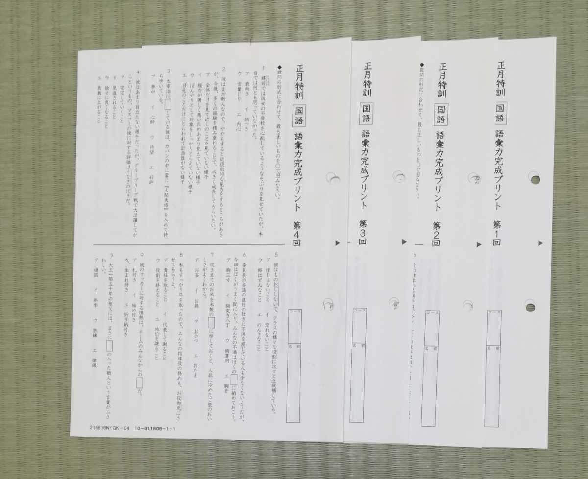 サピックス SAPIX 小6/6年 国語 語彙力完成プリント 合格への道漢字