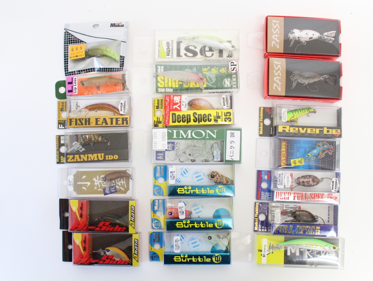 ムカイ ハイサイド バーブル リバーブ ザンム フィッシュイーター ティモン パニクラ 他 クランク ミノー等 計21点 セット 売買されたオークション情報 Yahooの商品情報をアーカイブ公開 オークファン Aucfan Com