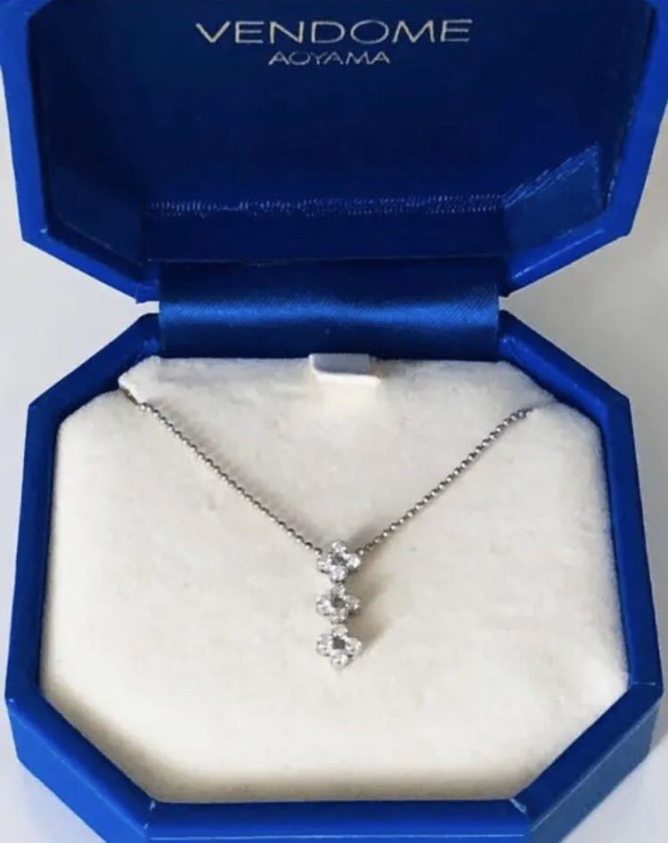 ヴァンドーム青山 k18WG ネックレス ダイヤ 0.14ct 【送料無料】_2