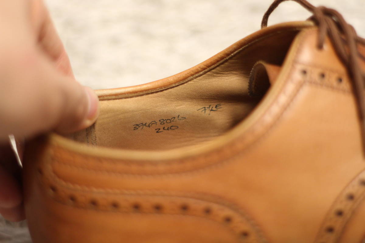 Crockett & Jones製】Peal&Co ウィングチップ 7.5E(クロケット 