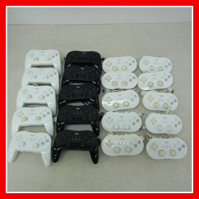 Wii クラシックコントローラプロ + クラシックコントローラ ブラック/ホワイト まとめて20個 大量セット Nintendo 任天堂 20(アクセサリ、周辺機器)｜売買されたオークション情報、yahooの商品情 アクセサリ、周辺機器