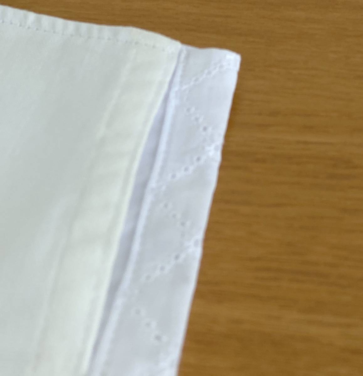 【ハンドメイド】■マスクカバー(内ポケット付)■レース生地/刺繍生地使用■白/ホワイト/コットン/ダブルガーゼ■小花柄_6