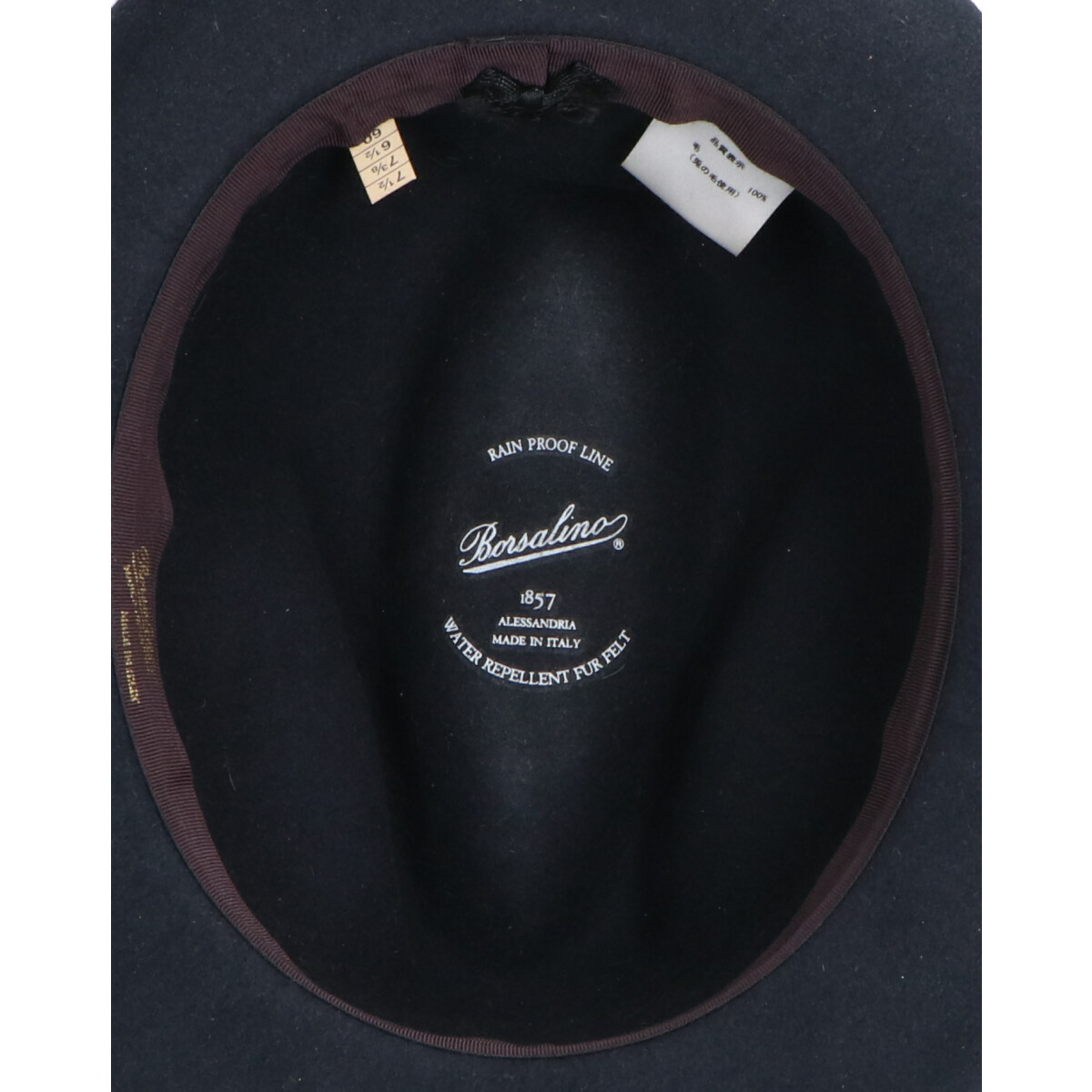 ボルサリーノ 持て余し ALESSANDRIA ＆ Rain Proof Line 黒